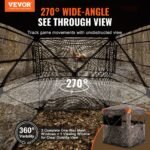 VEVOR Hunting Blind, 270° See Through Ground Blind, 1-2 Person Pop Up Deer Blind for Hunting with Carrying Bag, Portable Resilient Hunting Tent, One-Way See-Through Mesh for Turkey and Deer Hunting - Image 2
