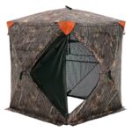 VEVOR Hunting Blind, 270° See Through Ground Blind, 1-2 Person Pop Up Deer Blind for Hunting with Carrying Bag, Portable Resilient Hunting Tent, One-Way See-Through Mesh for Turkey and Deer Hunting