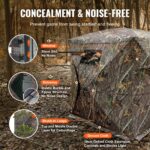 VEVOR Hunting Blind, 270° See Through Ground Blind, 1-2 Person Pop Up Deer Blind for Hunting with Carrying Bag, Portable Resilient Hunting Tent, One-Way See-Through Mesh for Turkey and Deer Hunting - Image 3