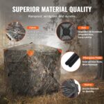 VEVOR Hunting Blind, 270° See Through Ground Blind, 2-3 Person Pop Up Deer Blind for Hunting with Carrying Bag, Portable Resilient Hunting Tent, One-Way See-Through Mesh for Turkey and Deer Hunting - Image 4