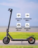 ES09 Folding Electric Scooter 350W 36V 7.5Ah 10' Tire - Image 6