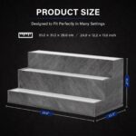 LED Lighted Liquor Bottle Display Shelf, 24 Inch Bar Display Shelf, DIY Illuminated Bottle Shelf with App & Remote Control, 3 Step Freestanding Holding Bottles for Home Bar, Party, Grey - Image 5