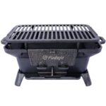 Oval Cast Iron Grill Outdoor, Portable Charcoal Grill and Tabletop Cast Iron Skillet - 100% Cast Iron, Enameled, Durable, Small Charcoal Grill, Camping Stove, Hibachi Grill