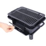 Oval Cast Iron Grill Outdoor, Portable Charcoal Grill and Tabletop Cast Iron Skillet - 100% Cast Iron, Enameled, Durable, Small Charcoal Grill, Camping Stove, Hibachi Grill - Image 5