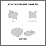 5 Piece Organic Cotton Oversized Comforter Cover Set w/removable insert Natural King/Cal King - Image 5