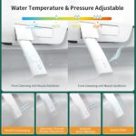 Smart Bidet Toilet with Built-in Bidet Seat, Heated Seat, Tank, Remote Control, Foam Shield, Foot Sensor, Warm Water, One-Piece Toilet for Bathroom, White - Image 7