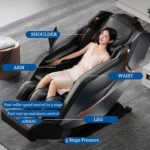 Full Body Zero Gravity Shiatsu Massage Chair SL-Track Recliner with Airbag Speaker LCD Screen Remote Control Voice Control Back/Leg Heat - Image 2