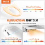 Elongated Bidet Toilet Seat Electric Smart Heated Seat Side Arm Control - Image 2