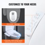 Elongated Bidet Toilet Seat Electric Smart Heated Seat Side Arm Control - Image 4