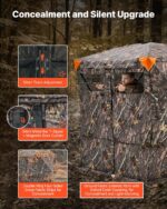 Portable Hunting Blind See Through Ground Deer Blinds 4-5 Person Carrying Bag - Image 3