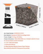 Portable Hunting Blind See Through Ground Deer Blinds 4-5 Person Carrying Bag - Image 7