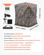 2-3 Person Portable Hunting Blind Thermal Ground Deer Duck Blind Carrying Bag - Image 7