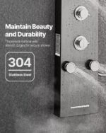 Shower Panel Tower System Stainless Steel Column Rainfall Head Massage Jet 6Mode - Image 6