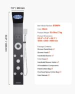 Shower Panel Tower System Stainless Steel Column Rainfall Head Massage Jet 6Mode - Image 7