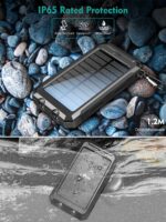 10000mAh Solar Charger Portable Power Bank USB-C Port Mobile Battery Pack for Phone - Image 4