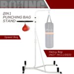 2 in 1 Punching Bag Stand, Adjustable Height Heavy Bag Stand with Weighted Base and Speed Bag, Freestanding for Home Gym - Image 4