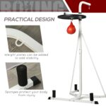 2 in 1 Punching Bag Stand, Adjustable Height Heavy Bag Stand with Weighted Base and Speed Bag, Freestanding for Home Gym - Image 7