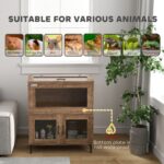 30 Gallon Stackable Reptile Tank w/ Storage Cabinet, Top Opening, for Bearded Dragon, Lizard, Snake, Hamster - Image 6