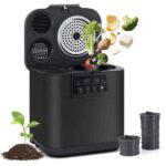 28110550 Kitchen Waste Combiner 500W Home Waste Processor with LED Display, Activated Carbon Filter, 4L Food Waste Crusher, Eco-Friendly Bio-Food Waste Treatment, Transparent Observation Window,