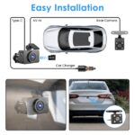 3 Channel Dash Cam for Cars, 1080P Full HD Front Camera (140° Wide View) with 480P Interior & Rear Cameras, 360° Vehicle Protection, Picture-in-Picture Display for Collision Evidence - Image 4