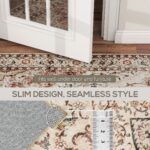 Area Rug 4x6, Machine Washable Rug, Non-Slip Classical Floral Print Floor Carpet for Living Room, Bedroom, Mixed-Brown - Image 7