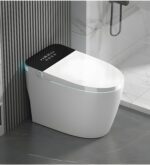 Smart toilet with bidet built in One-piece Bidet Toilet Seat,Foot Sensor Flushing, Heated Seat and Multi-Functional Remote Control Night Light,LED Display