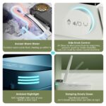 Smart toilet with bidet built in One-piece Bidet Toilet Seat,Foot Sensor Flushing, Heated Seat and Multi-Functional Remote Control Night Light,LED Display - Image 6