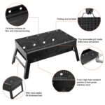 Portable BBQ Grill Foldable Charcoal Grill Lightweight Smoker Grill for Camping Picnics Garden Grilling - Image 7