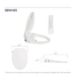 Electric Cushion Toilet Seat, Warm Water with Air Dryer, Heated Seat with Sensor and Slow Closing Cover, Strong and Weak Massage Cleaning, Night Light, Remote Control[Unable to ship on weekends] - Image 7